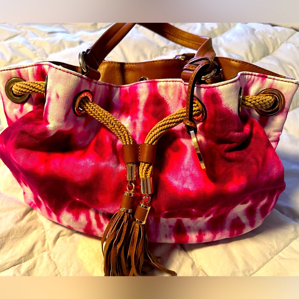 Michael Kors Hot Pink Tie-dye Marina Shoulder bag